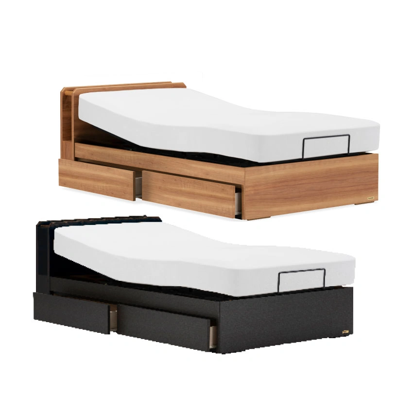 フランスベッド 薄型電動ベッドフレーム UD-102C 引き出し IoT