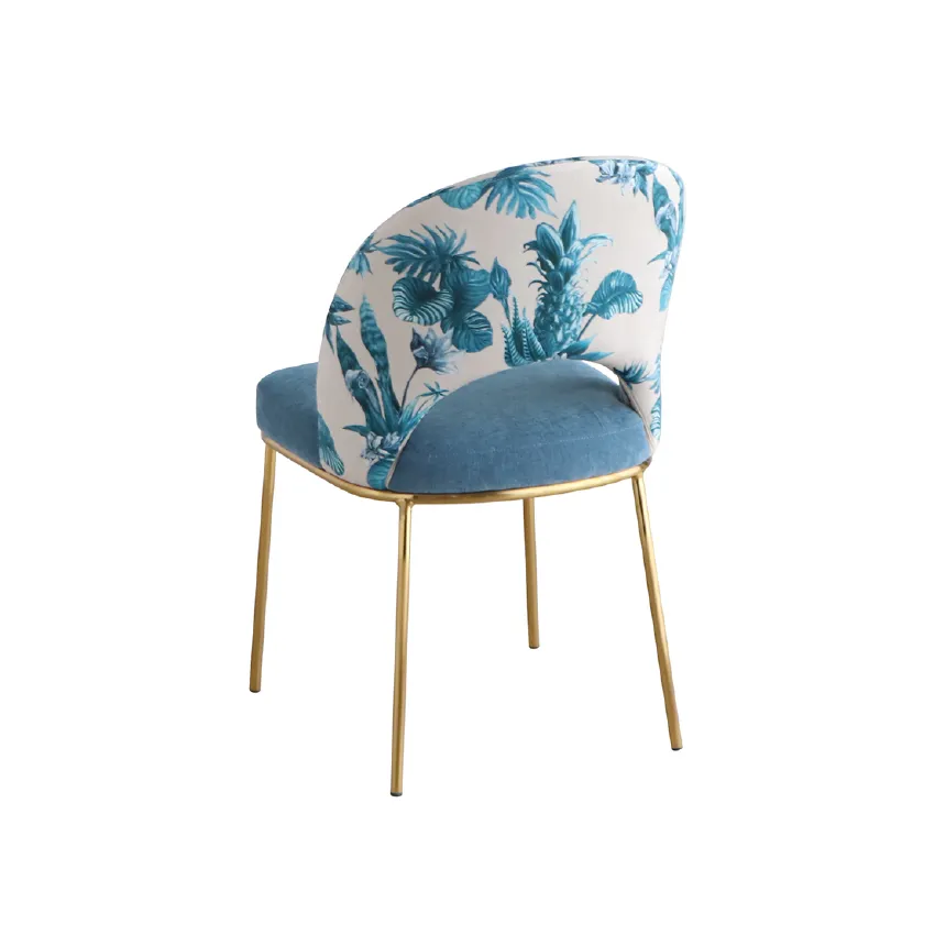 ボタニカルチェア 植物柄 花柄 椅子 ダイニングチェア デザインチェア