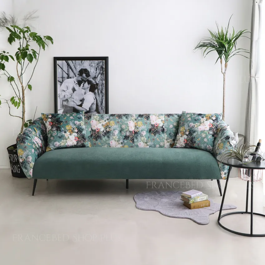 クラシック花柄 ダイニングチェア7脚 3人掛けソファ クラシック花柄3人