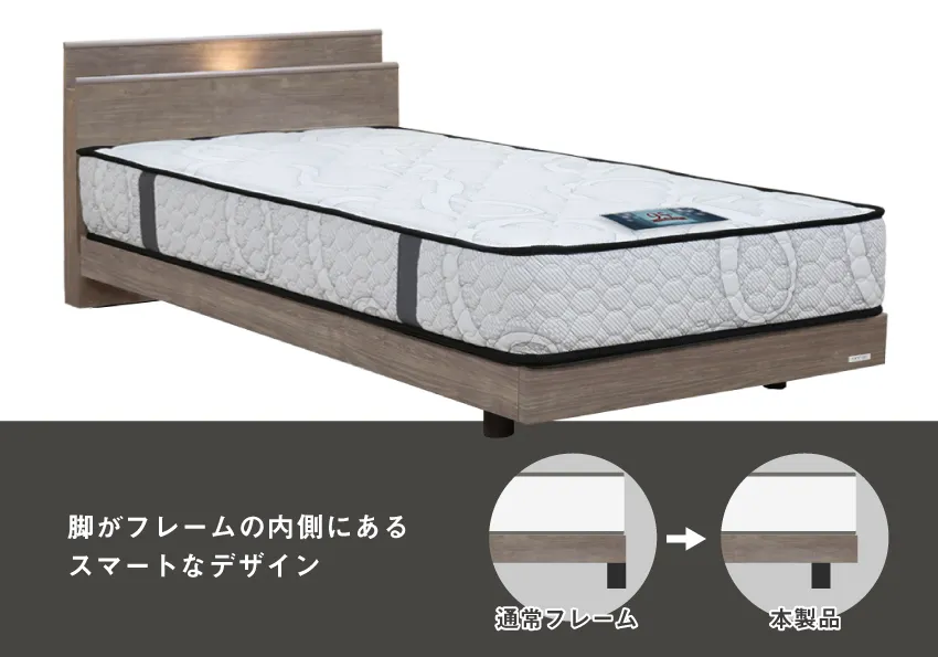 東京ベッド 95周年記念 ベッドフレーム LED照明 コンセント付 USB