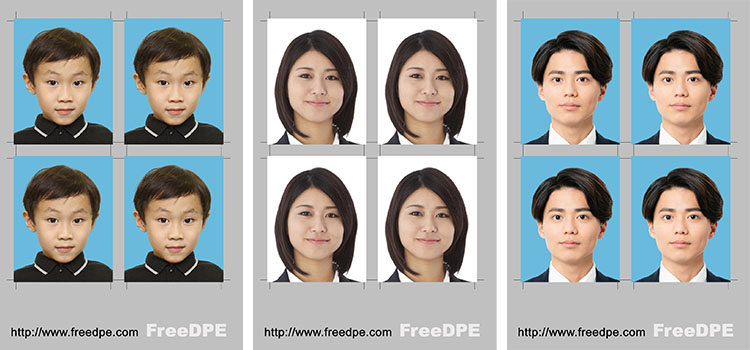 FreeDPE スマホから証明写真をコンビニプリント