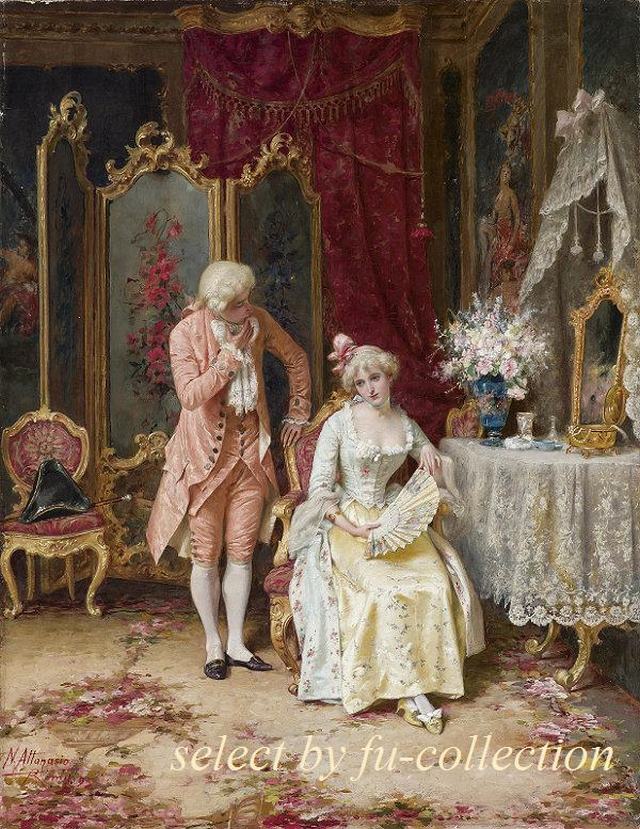 fu-collection】 ヨーロッパ名画 貴族・貴婦人 0805L 78×98 大型額絵