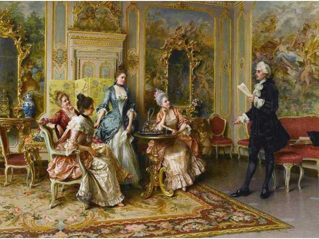 fu-collection】 ヨーロッパ名画 ロココ調 ゴールドダブルフレーム