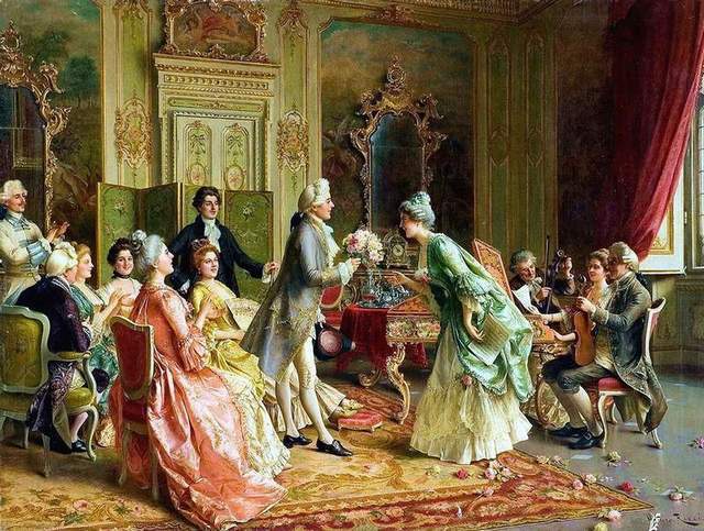 fu-collection】 ヨーロッパ名画 ロココ調 ゴールドダブルフレーム