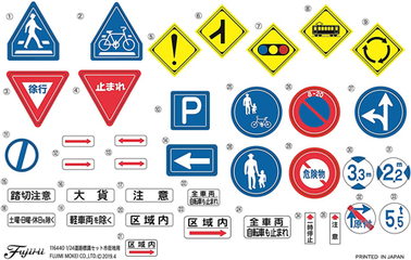 1/24 GT10 道路標識セット市街地用｜ガレージ&ツールの通販ならFUJIMI