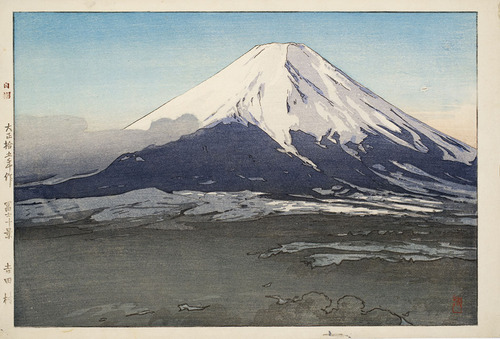 吉田村（「冨士拾景」より） | 吉田博 | 収蔵品詳細 | 作品を知る