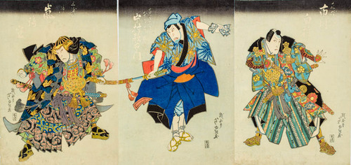 二代目市川白猿の左枝政左衛門、三代目中村歌右衛門の百姓五作本名は