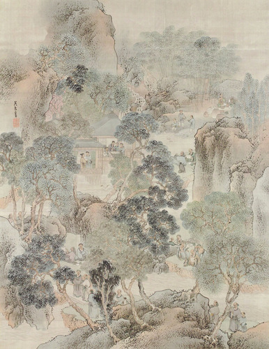 蘭亭脩契図 | 呉春（松村月渓） | 収蔵品詳細 | 作品を知る | 東京富士