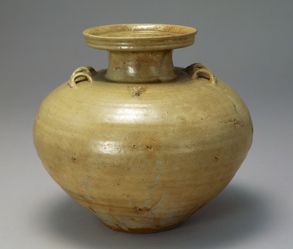 青磁四耳盤口壺 | 越州窯 | 収蔵品詳細 | 作品を知る | 東京富士美術館