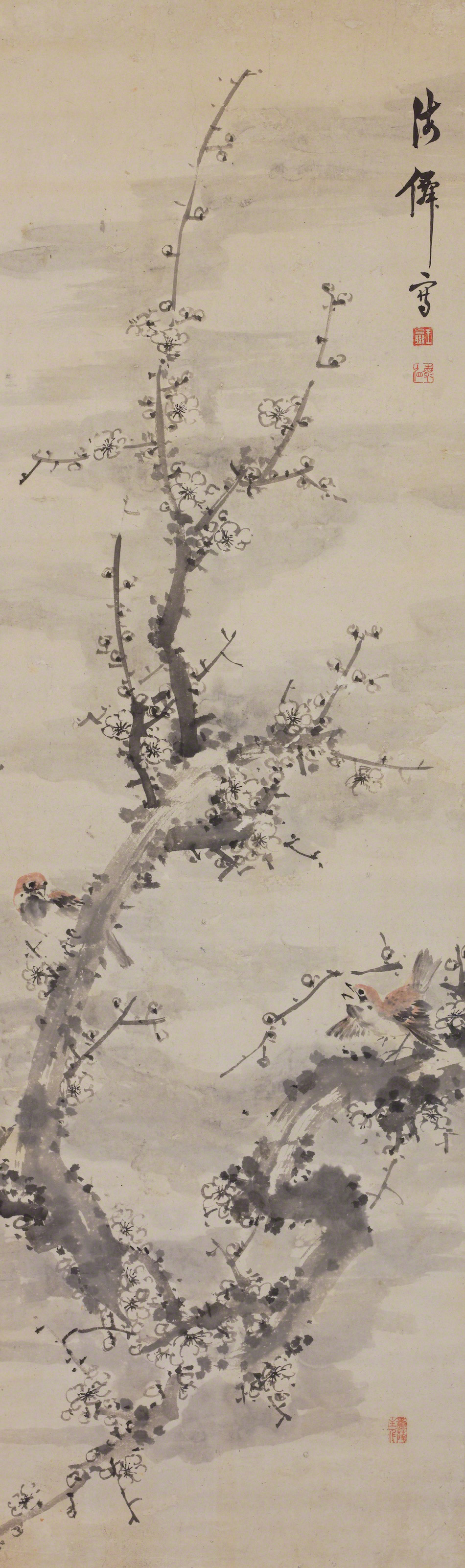 梅花双禽図 | 小田海僊 | 収蔵品詳細 | 作品を知る | 東京富士美術館