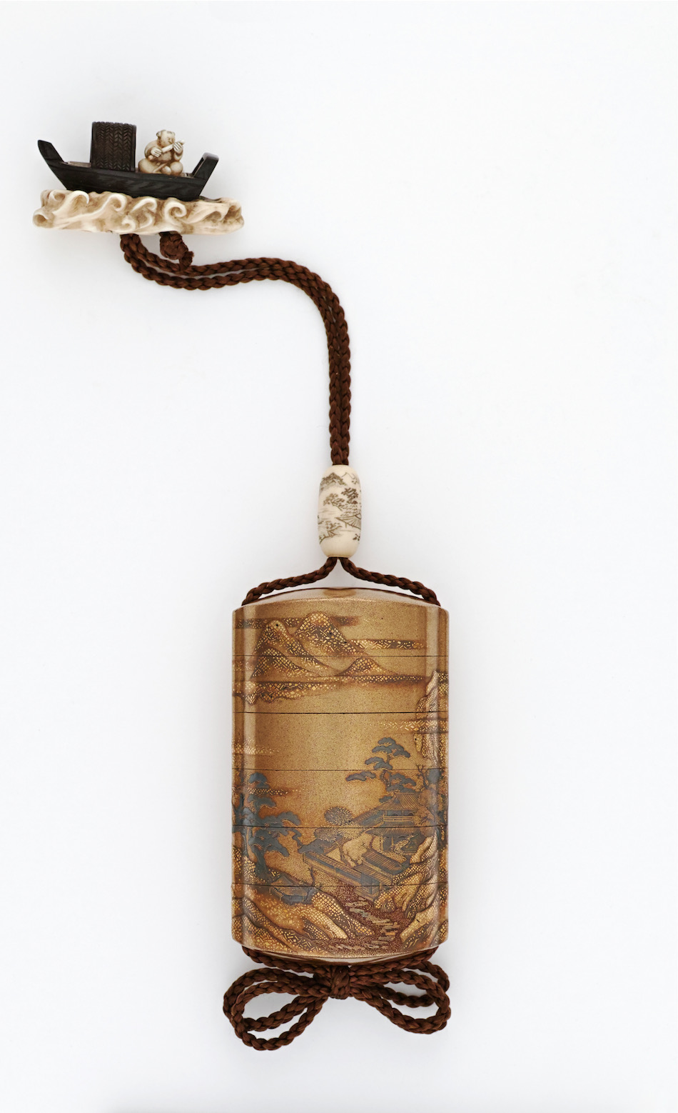 楼閣山水蒔絵印籠 銘 九國（花押） | 野村九国 | 収蔵品詳細 | 作品を