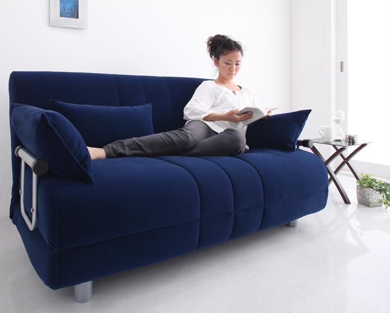 ふたりで寝られるカウチソファベッド【ROLLY】ローリー ダブルサイズを