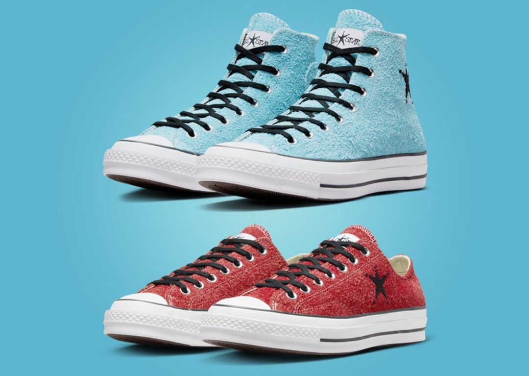 2024年 3/8 発売】STUSSY × CONVERSE CHUCK 70 OX/HI “Sky Blue/Poppy