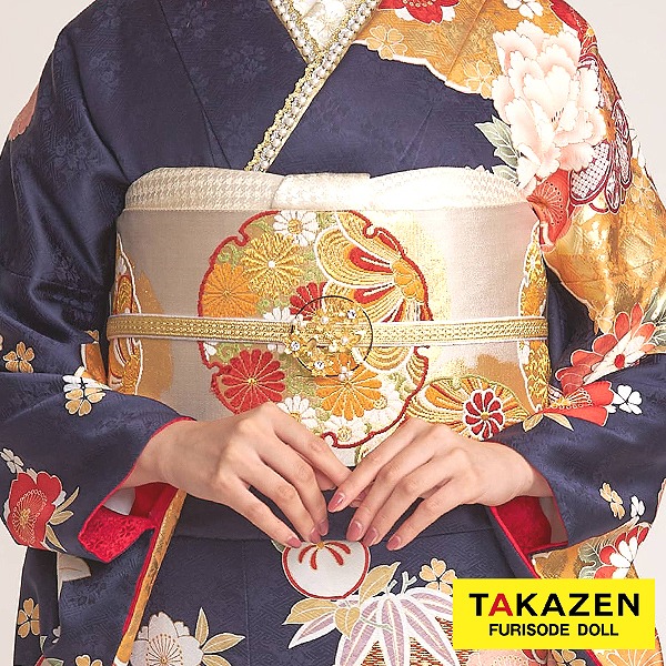 渋い高級帯締ネットレンタルめ 正絹 桜柄帯留め 白/ゴールド｜成⼈式の