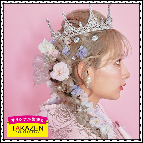 組み合わせ自由 バラ髪飾り ヘアアクセサリーセット通販 ピンク｜成