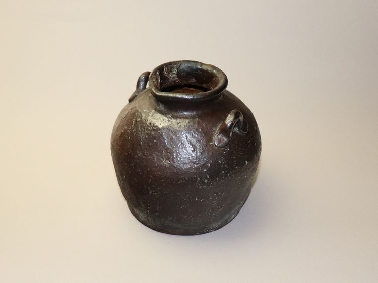 越前自然釉お歯黒壺。 越前お歯黒壺 | 古美術いもと