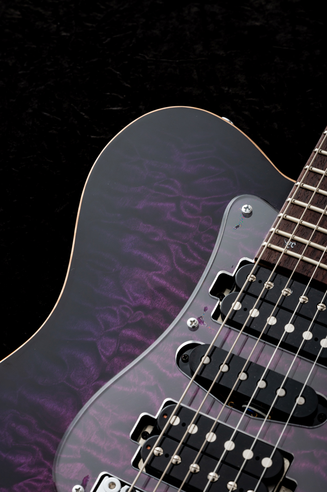 G-Life Guitars /“Cross Edge” Quilt Top / Wizard Purple Burst