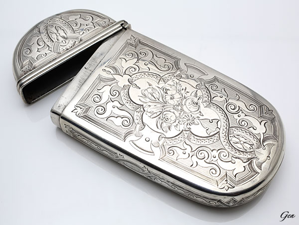 シルバー シガーケース 葉巻入れ アンティーク