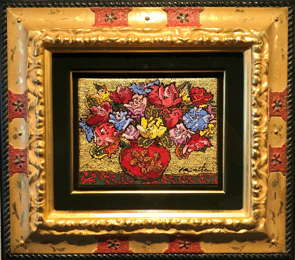 絹谷幸二『黄金背景情熱薔薇』 - ギャラリーシーズ