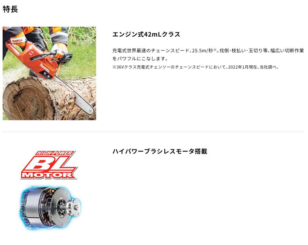 マキタ MUC018GZR3 400mm充電式チェンソー(赤/25AP・スプロケット