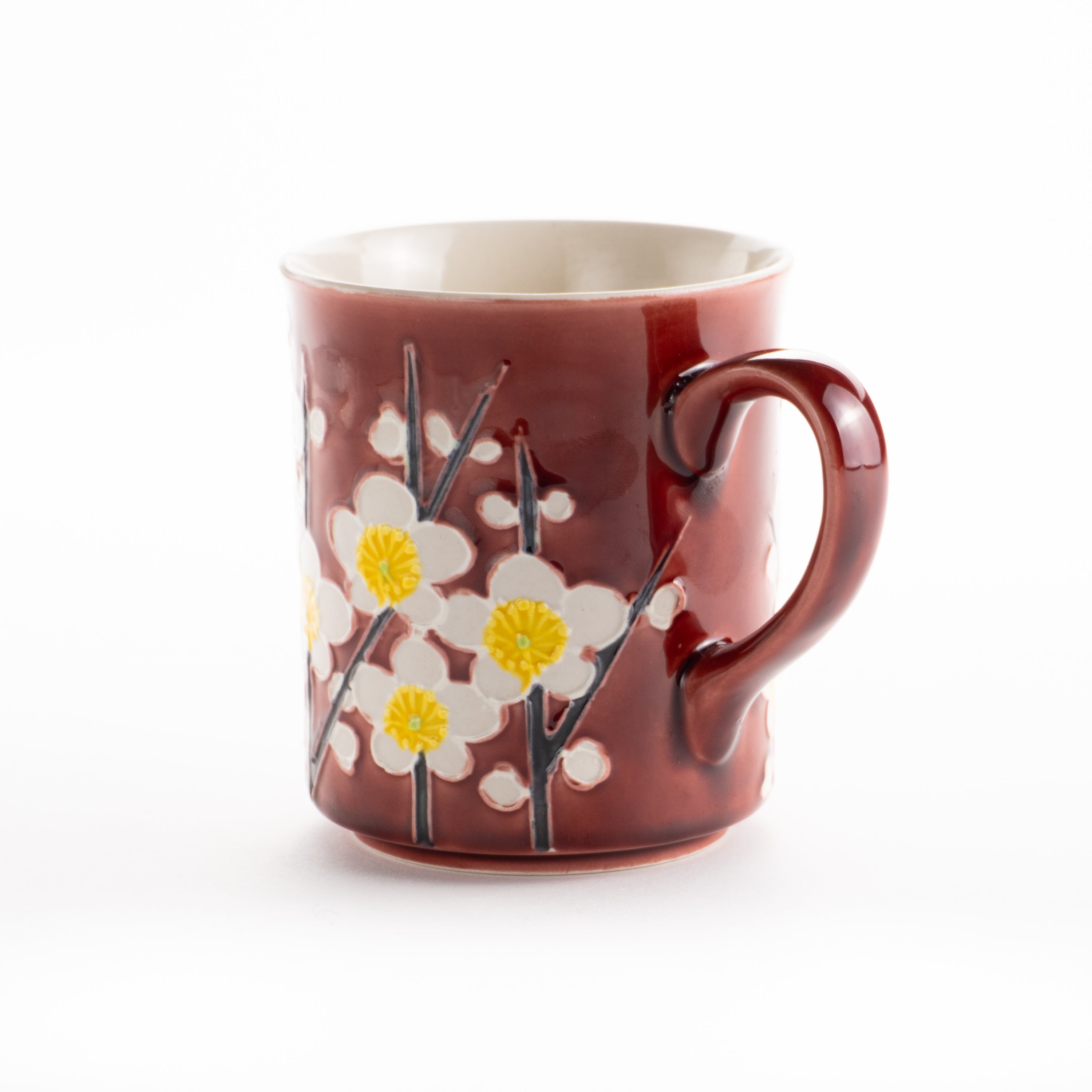 京都 清水焼】マグカップ 梅に観世水ピンク 一如｜コトポッター