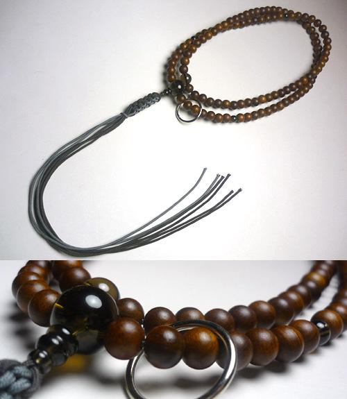 男性用数珠 栴檀素挽き 茶水晶仕立て 曹洞宗 焦茶・鉄鼠房の通販 - お