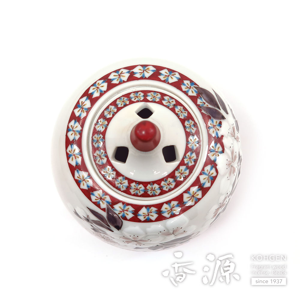 九谷焼 香炉 桜小紋 ［後上俊香］ 限定品の通販 - お香専門店香源