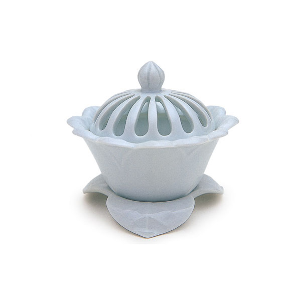 香炉 有田焼 白磁 花型の通販 - お香専門店香源