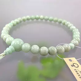 女性用数珠 ビルマ翡翠 8mm玉 共仕立て 菩薩房の通販 - お香専門店香源