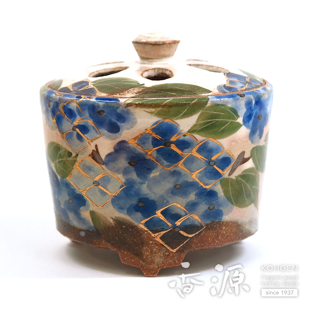 京焼・清水焼 香炉 乾山手（けんざんて） 紫陽花の通販 - お香専門店香源