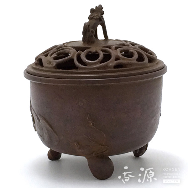 高岡銅器 香炉 布袋文香炉 焼朱銅色の通販 - お香専門店香源
