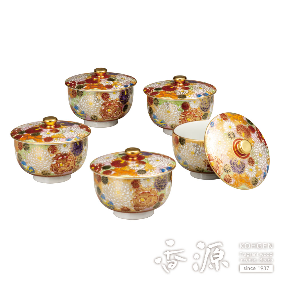 九谷焼の通販｜汲出揃（湯呑5客セット） - お香専門店 香源