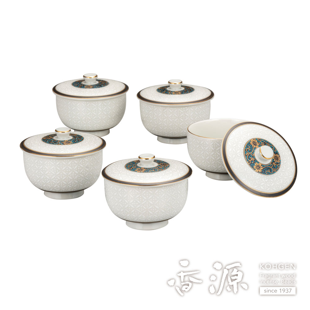 九谷焼 蓋付汲出揃 白七宝の通販 - お香専門店香源