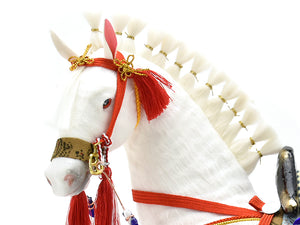 五月人形 / 粟生穂洲 / 奉書馬10号 白毛 – 人形の鯉徳 オンラインショップ