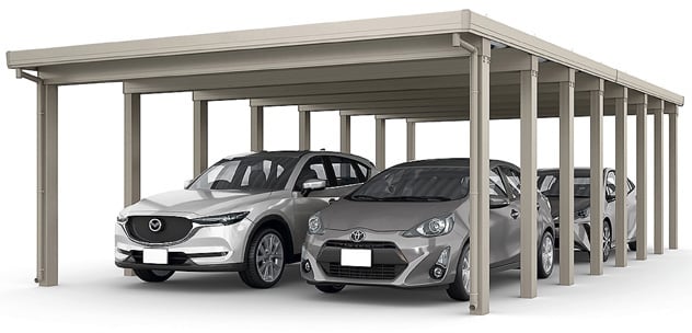 カーポートST 6000タイプ 2台用 縦連棟」の価格｜リクシル物販