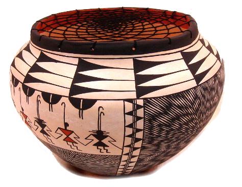 アメリカ・インディアンの陶器・壷 皿