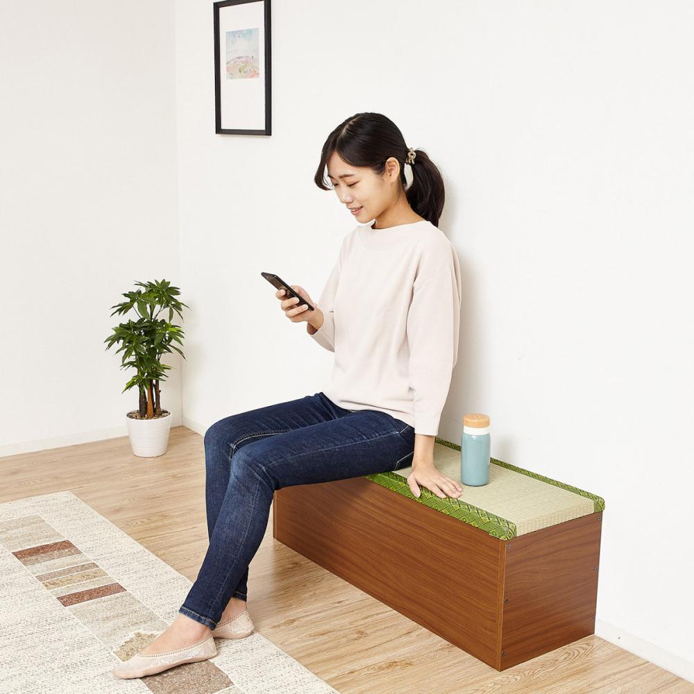 クロシオ 収納たたみベンチ 幅91cm 32385 の通販