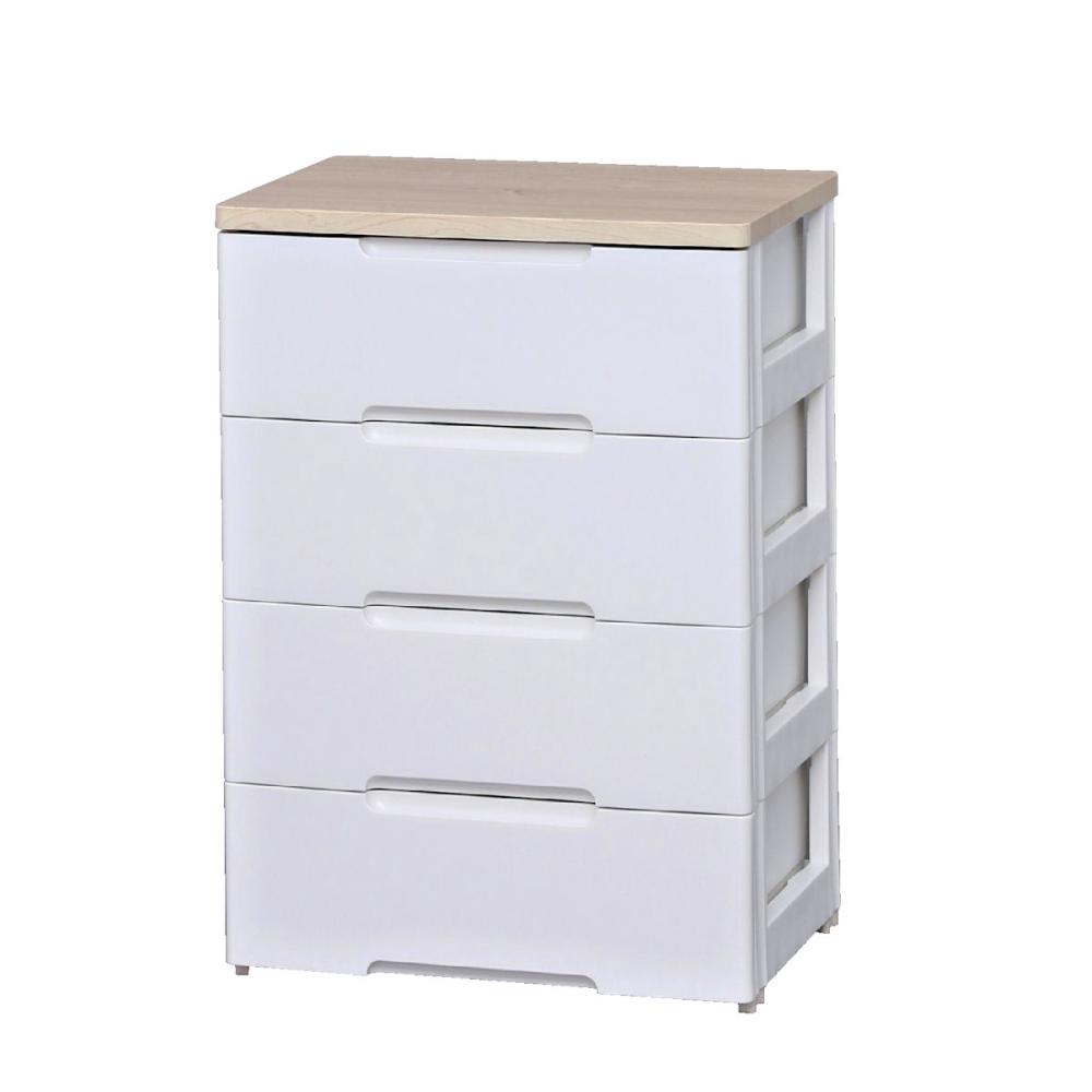 ウッドトップチェスト 幅80．5cm 5段 ホワイト HG－805 の