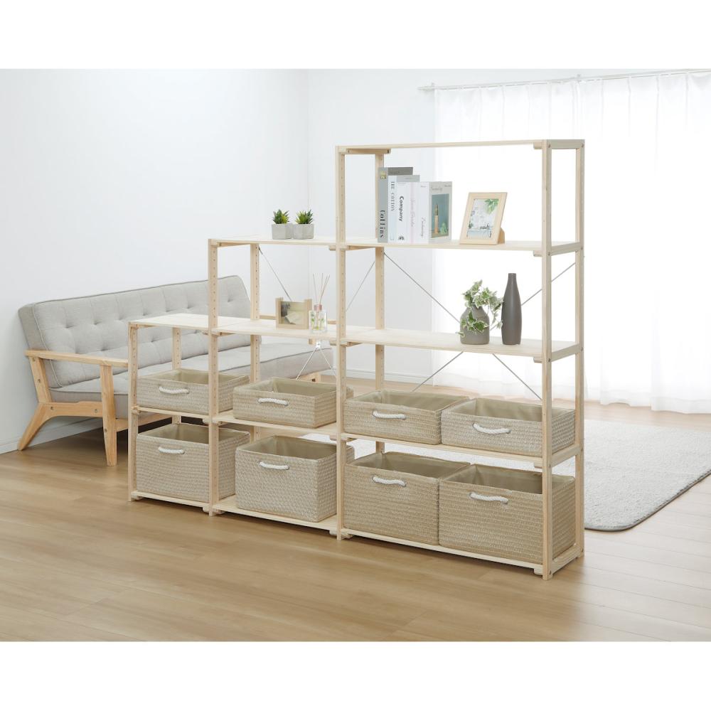 アテーナライフ パインラック 60cm幅 4段 6030－4