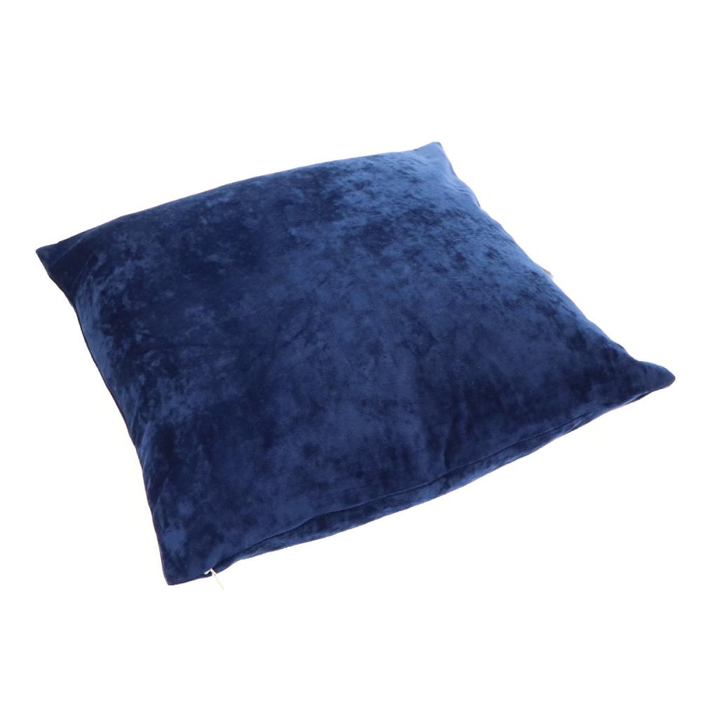 アテーナライフ クッションカバー ベルベット ネイビー 45×45cm