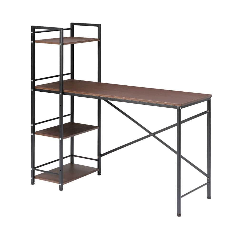 アテーナライフ ラック付きデスク ダークブラウン 幅120cm の通販