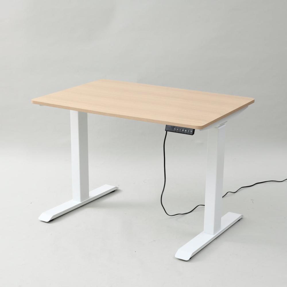 電動昇降デスク 幅100×高さ71～117×奥行70cm ウッド