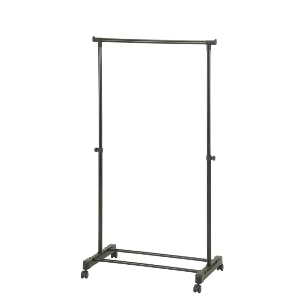 アテーナライフ 高さ伸縮パイプハンガー ブラック シングル 幅79．5