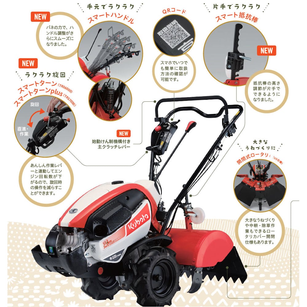 クボタ ミニ耕運機「菜」 TRS7000－HC の通販