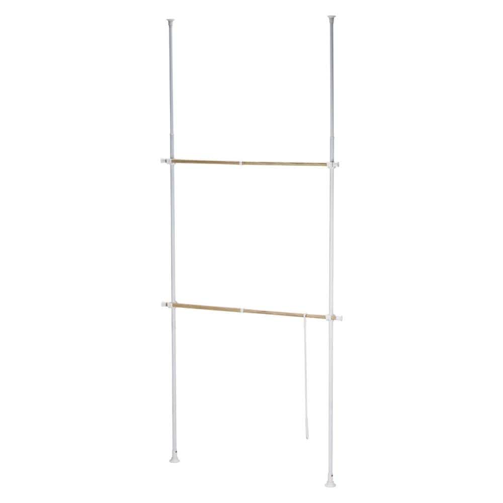 突っ張りハンガーラック トリプル ホワイト MWH の通販
