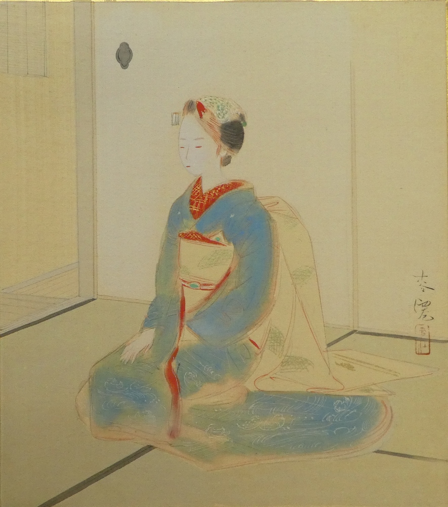 土田麦僊 『舞妓』 [古美術こもれび] 骨董,掛軸,絵画の買取と販売,名古屋
