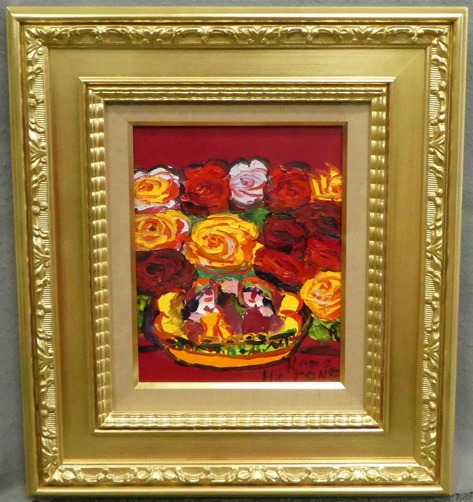 野間仁根 『薔薇』 [古美術こもれび] 骨董,掛軸,絵画の買取と販売,名古屋