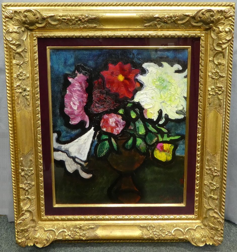 林武 『花』 [古美術こもれび] 骨董,掛軸,絵画の買取と販売,名古屋