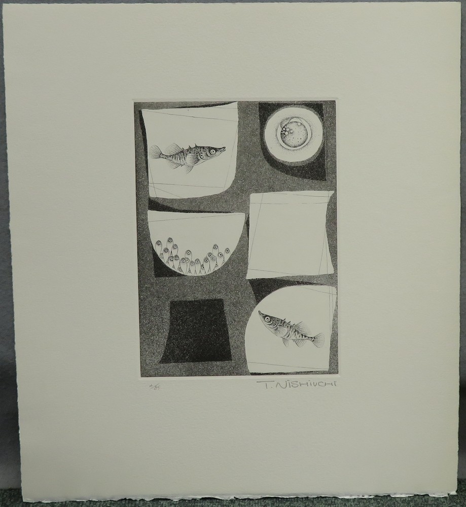 西内利夫 『琵琶湖の仲間たち』 [古美術こもれび] 骨董,掛軸,絵画の