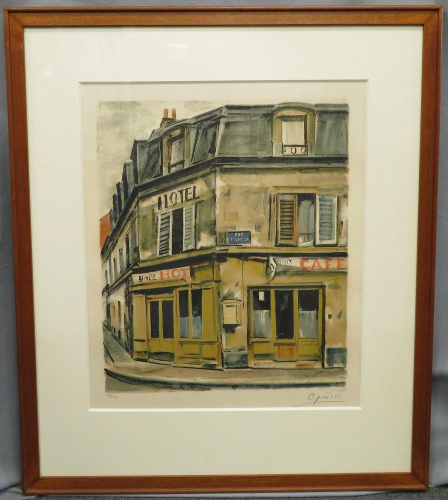 荻須高徳 『街角のホテル』 [古美術こもれび] 骨董,掛軸,絵画の買取と